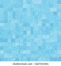 Seamless pattern. Checkered camouflage with small squares on the surface. Ice colors.