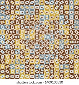 Seamless pattern. Checkered camouflage of unusual structure. The colors are fun. Fashionable shades.