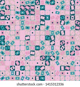 Seamless pattern. Checkered camouflage of unusual structure. The colors are fun. Fashionable shades.