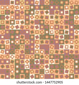 Seamless pattern. Checkered camouflage of unusual structure. The colors of the desert. Shades of yellow and brown.