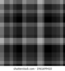 Seamless pattern. Checkered monochrome background. Abstract cloth texture. Print for textiles. Black and white illustration