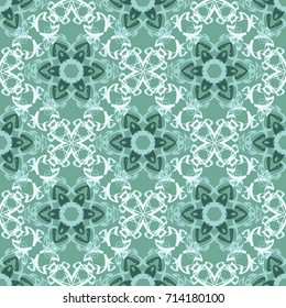 Seamless pattern. Checkered picture with snowflakes.