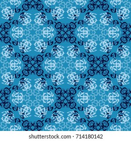 Seamless pattern. Checkered picture with snowflakes.