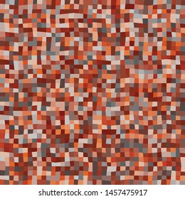 Seamless pattern. The checkered structure intersects with broken lines. Copper shades.