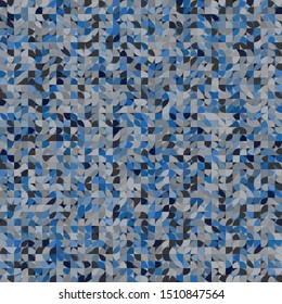 Seamless pattern. The checkered structure intersects with wavy lines. Winter paint.