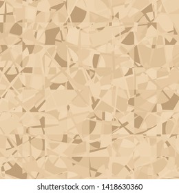 Seamless pattern. The checkered texture intersects with chaotically laid broken circles. The colors of old paper. Use for fabrics, interiors and other design.