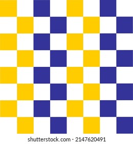 seamless pattern checkered yellow blue