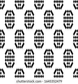 Seamless pattern. Checks, blocks ornament. Squares, rectangles. Ethnic motif. Geometric background. Rhombuses, diagonal strokes backdrop. Diamonds, bricks wallpaper. Digital paper, abstract. Vector.