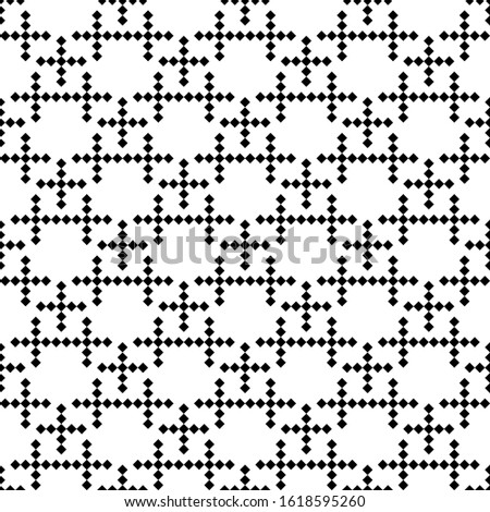 Seamless pattern. Checks ornament. Squares illustration. Diamonds wallpaper.  Geometric background. Crosses vector.