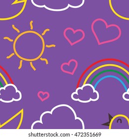 Seamless pattern in cheerful color.