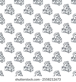 Seamless pattern with cheese doodle for decorative print, wrapping paper, greeting cards, wallpaper and fabric
