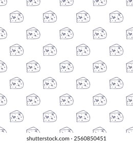 Seamless pattern with cheese doodle for decorative print, wrapping paper, greeting cards, wallpaper and fabric