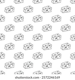Seamless pattern with cheese doodle for decorative print, wrapping paper, greeting cards, wallpaper and fabric