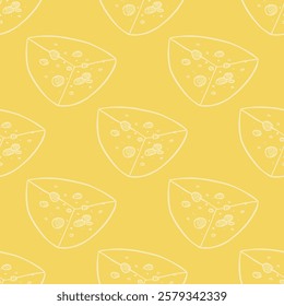 Seamless pattern with cheese doodle for decorative print, wrapping paper, greeting cards, wallpaper and fabric