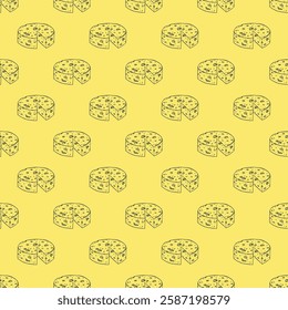 Seamless pattern with cheese doodle for decorative print, wrapping paper, greeting cards, wallpaper and fabric