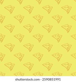 Seamless pattern with cheese doodle for decorative print, wrapping paper, greeting cards, wallpaper and fabric
