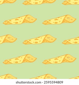 Seamless pattern with cheese doodle for decorative print, wrapping paper, greeting cards, wallpaper and fabric