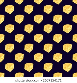Seamless pattern with cheese doodle for decorative print, wrapping paper, greeting cards, wallpaper and fabric