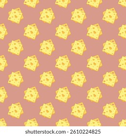 Seamless pattern with cheese doodle for decorative print, wrapping paper, greeting cards, wallpaper and fabric