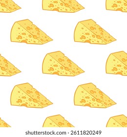 Seamless pattern with cheese doodle for decorative print, wrapping paper, greeting cards, wallpaper and fabric