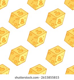 Seamless pattern with cheese doodle for decorative print, wrapping paper, greeting cards, wallpaper and fabric
