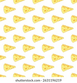 Padrão sem costura com rabiscar de queijo para impressão decorativa, papel de embrulho, cartões de saudação, papel de parede e tecido