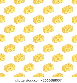 Seamless pattern with cheese doodle for decorative print, wrapping paper, greeting cards, wallpaper and fabric