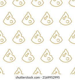 Seamless pattern of cheese. One color pattern