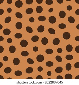 seamless pattern cheetah skin for background, greeting card, packaging, texture, fabric pattern, wallpaper, wall decoration