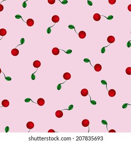 seamless pattern with cherries vector illustration