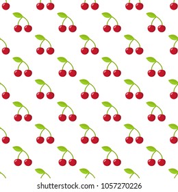Seamless pattern. Cherry background. Vector illustration.
