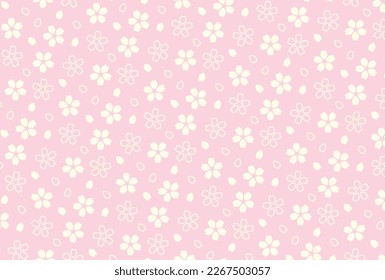 seamless pattern with cherry blossoms for greeting cards, flyers, social media wallpapers, etc. 