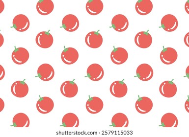 seamless pattern with cherry tomatoes