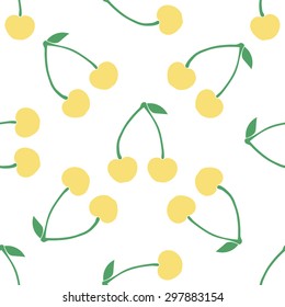Seamless pattern with cherry. Vector illustration.
