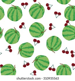 seamless pattern cherry watermelon