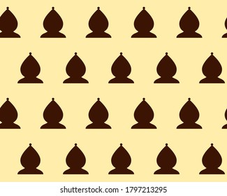 Seamless pattern with Chess bishop. Endless background. Vector illustration.