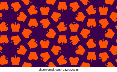 Patrón sin inconvenientes con el rey del ajedrez. Fondo infinito. Ilustración vectorial.