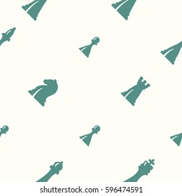 seamless pattern with chess pieces for your design