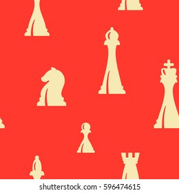seamless pattern with chess pieces for your design