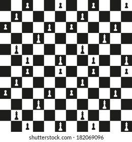 Seamless pattern with chessboard