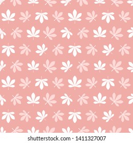 Seamless pattern with chestnut leaves. Cute and childish design for fabric, textile, wallpaper, bedding, swaddles, toys or gender-neutral apparel. Simple and sweet print for nursery decor or wall art.
