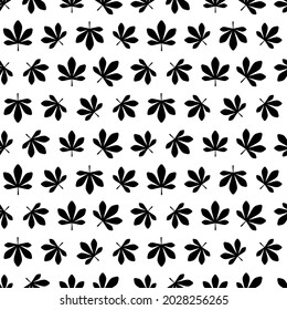 Seamless pattern with chestnut leaves. Cute and childish design for fabric, textile, wallpaper, bedding, swaddles, toys or gender-neutral apparel. Simple and sweet print for nursery decor or wall art.