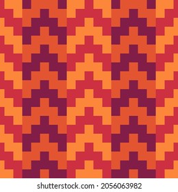 Seamless pattern. Chevrons background. Traditional architecture wallpaper. Ancient motif. Manji mosaic. Oriental ornament. Geometric digital paper. Ethnic print. Vector art work