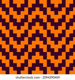 Seamless pattern. Chevrons background. Traditional architecture wallpaper. Ancient motif. Manji mosaic. Oriental ornament. Geometric digital paper. Ethnic textile print. Vector art work.