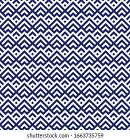 Seamless pattern. Chevrons, checks ornament. Curves, squares backdrop. Folk wallpaper. Angle brackets, diamonds background. Tribal motif. Ethnic mosaic. Figures, tiles abstract. Textile print. Vector