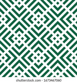 Seamless pattern. Chevrons, checks ornament. Curves, squares backdrop. Folk wallpaper. Tribal motif. Ancient mosaic. Ethnic ornate Angle brackets, quadrangles. Arrows, polygons background. Abstract.