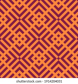 Nahtloses Muster. Chevrons, Schirme. Kurven, Quadrate Hintergrund. Folk-Tapete. Pfeile, mehrfarbiger Hintergrund. Stammesmotiv. Altes Mosaik. Ethnische Ornate Angle Klammern, Quadrangles. Abstrakt.