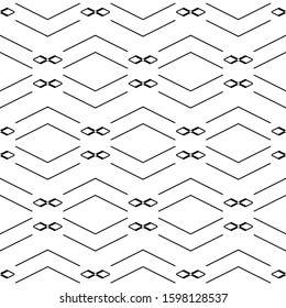 Seamless pattern. Chevrons, figures ornament. Ethnic wallpaper. Shapes backdrop. Geometric background. Folk motif. Digital paper, textile print, web design, abstract illustration. Vector artwork.