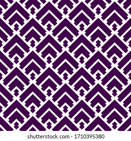  Patrón sin problemas. Chevrons, figuras adornadas. Corchetes, fondos de pantalla. Curvas, ilustración de polígonos. Fondo geométrico. Motivo popular. Impresión textil, diseño web, fondo abstracto. Obra vectorial.