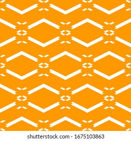 Seamless pattern. Chevrons, parallelograms ornament. Folk wallpaper. Simple shapes background. Geometric backdrop. Digital paper, textile print, web design, abstract. Ethnic motif. Vector artwork.